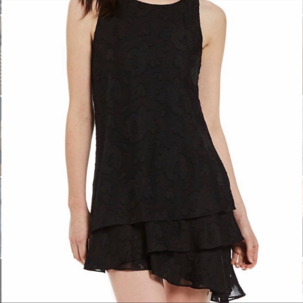 Gianni Bini Ruffle Hem Asymmetrical Shift